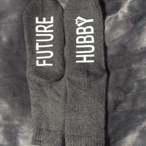 Future Hubby Gray Socks NWOT Wedding Gift Mens New Comfy Footwear Novelty 💒 ♥